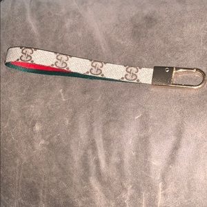 Authentic Handmade Gucci Wristlet Strap Keychain